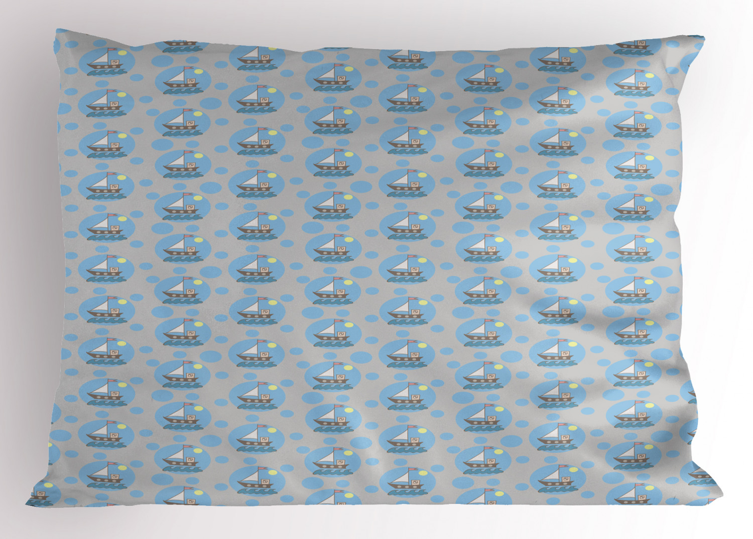 Sailboat Pillow Sham Decorative Pillowcase 3 Sizes for Bedroom Decor - Bild 15 von 46