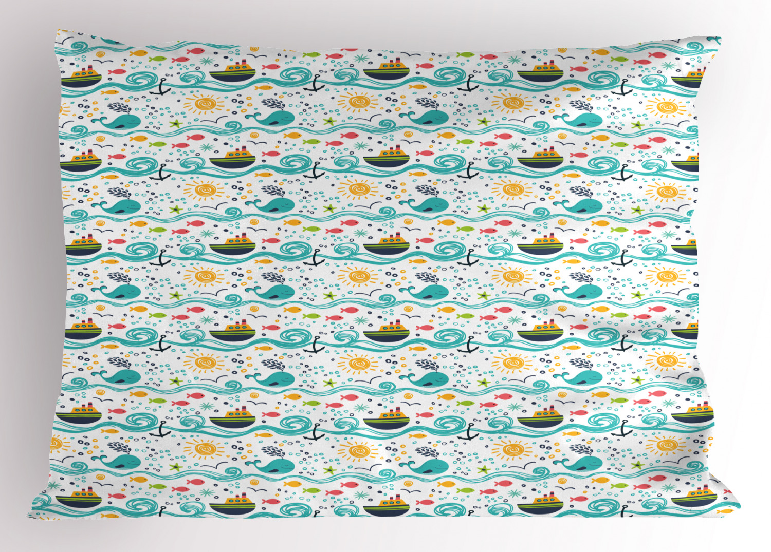 Sailboat Pillow Sham Decorative Pillowcase 3 Sizes for Bedroom Decor - Bild 27 von 46