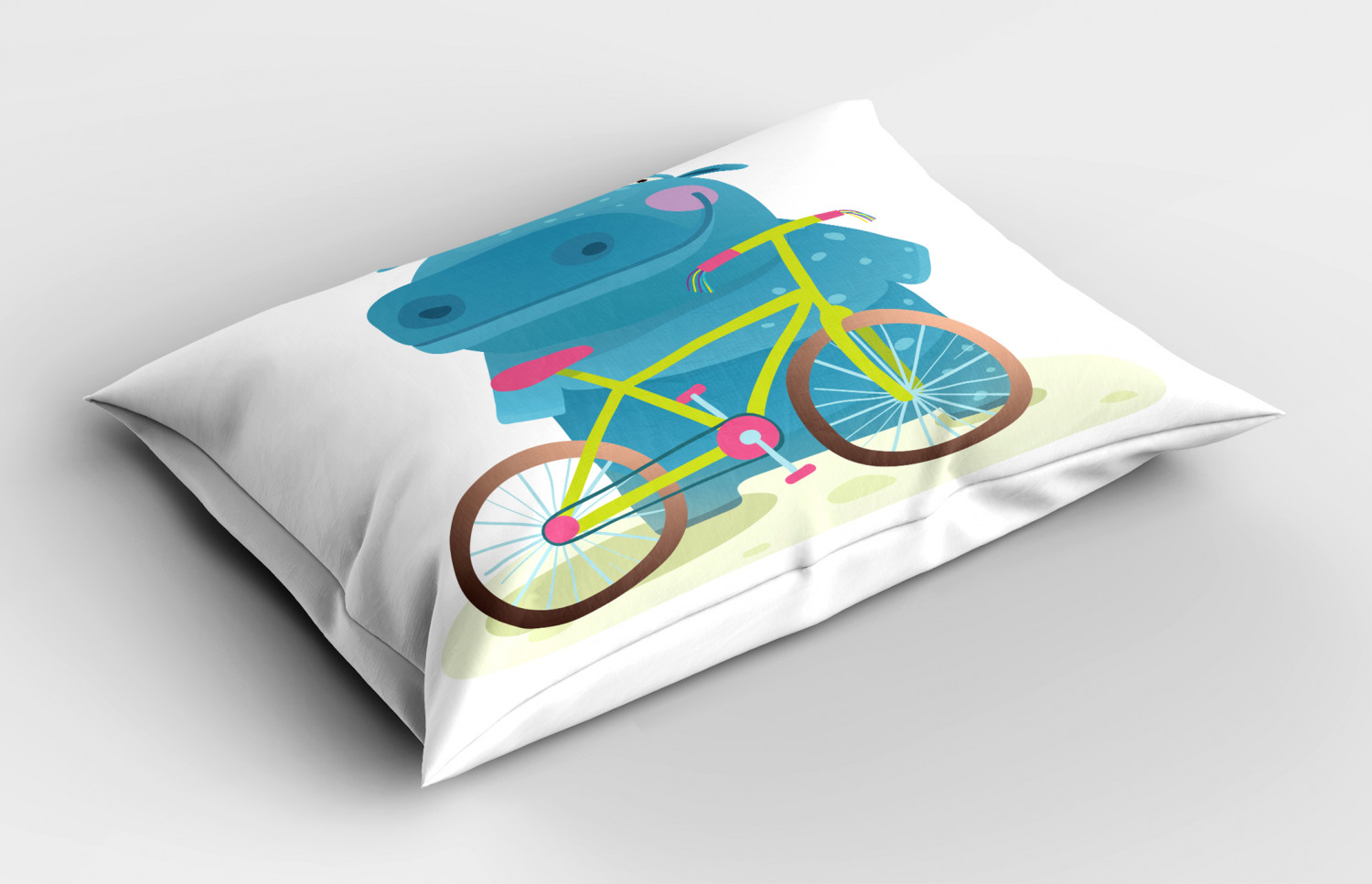 Bicycle Pillow Sham Decorative Pillowcase 3 Sizes Available for Bedroom Decor 