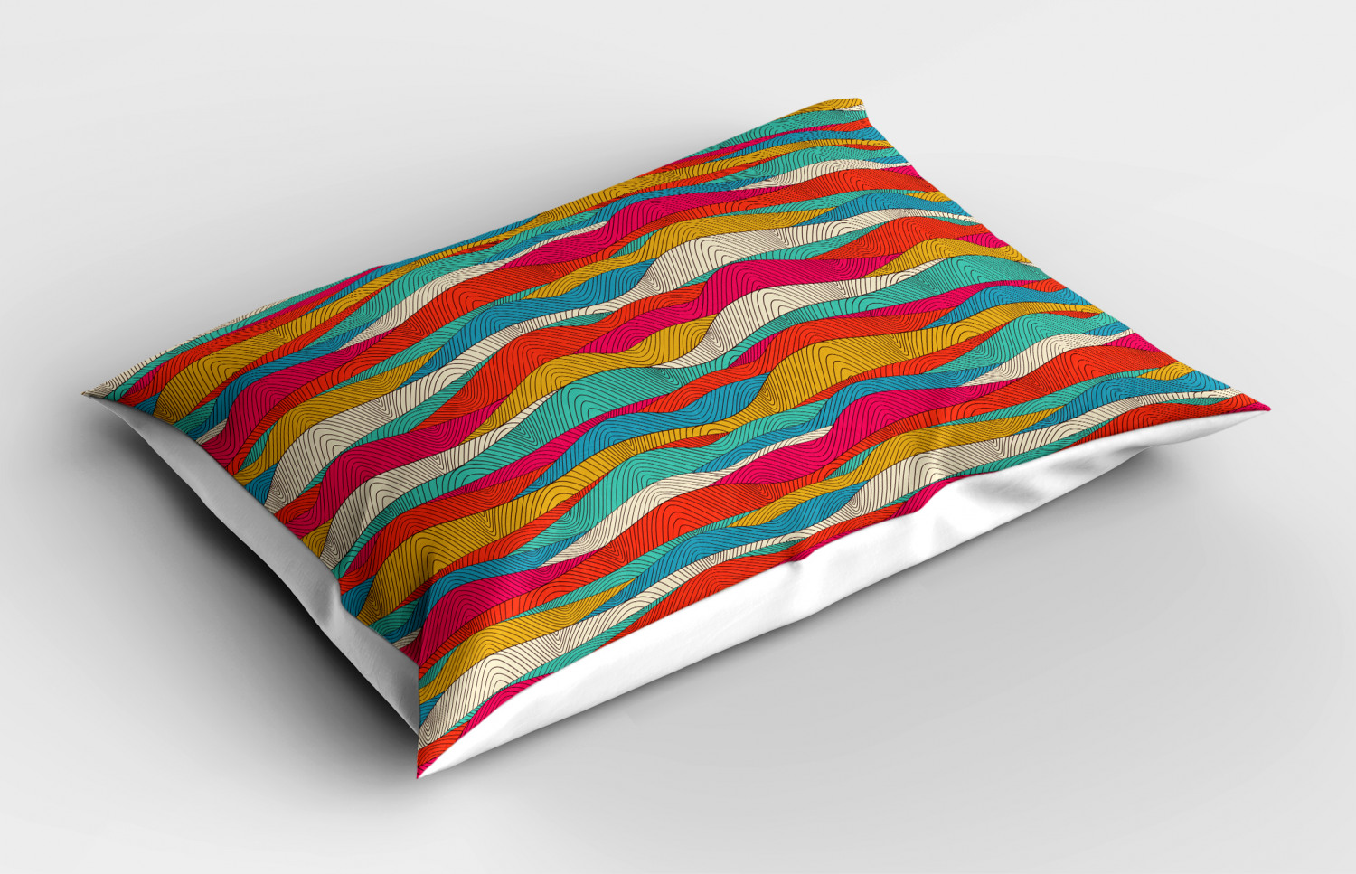 Feminine Waves Pillow Sham Decorative Pillowcase 3 Sizes Bedroom Decoration - Picture 32 of 42