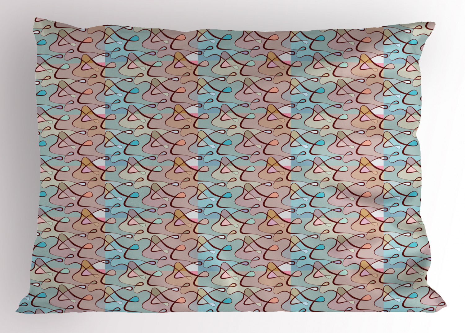 Feminine Waves Pillow Sham Decorative Pillowcase 3 Sizes Bedroom Decoration - Picture 33 of 42