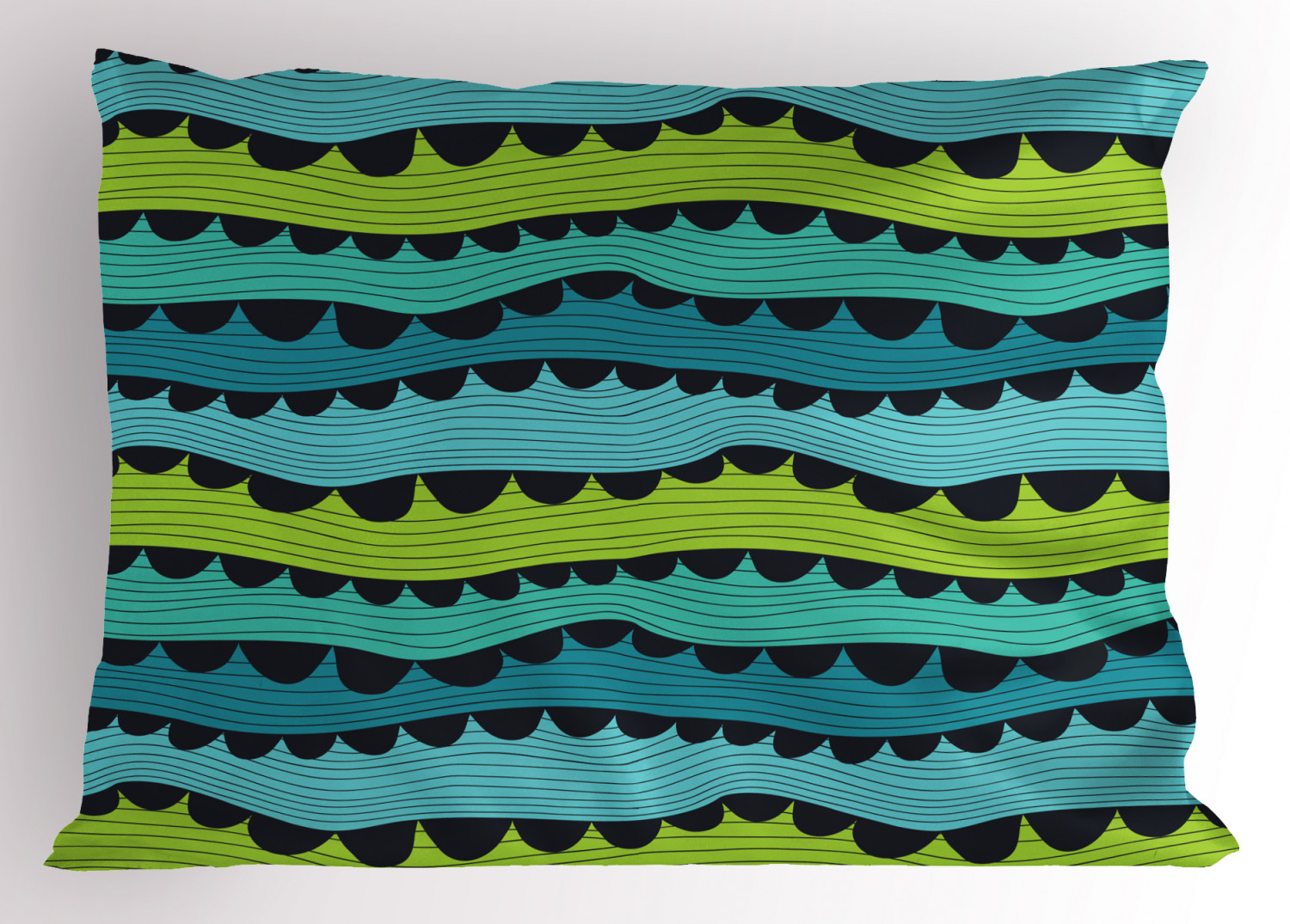 Feminine Waves Pillow Sham Decorative Pillowcase 3 Sizes Bedroom Decoration - Picture 35 of 42