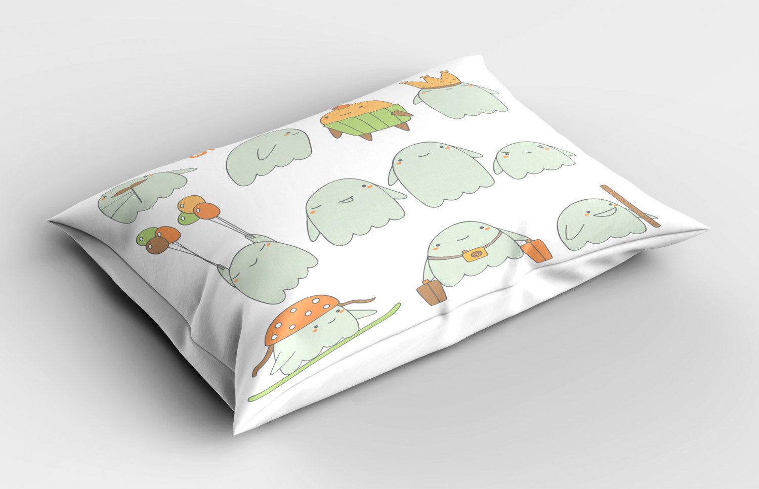 Ghost Pillow Sham Decorative Pillowcase 3 Sizes Bedroom Decor Ambesonne