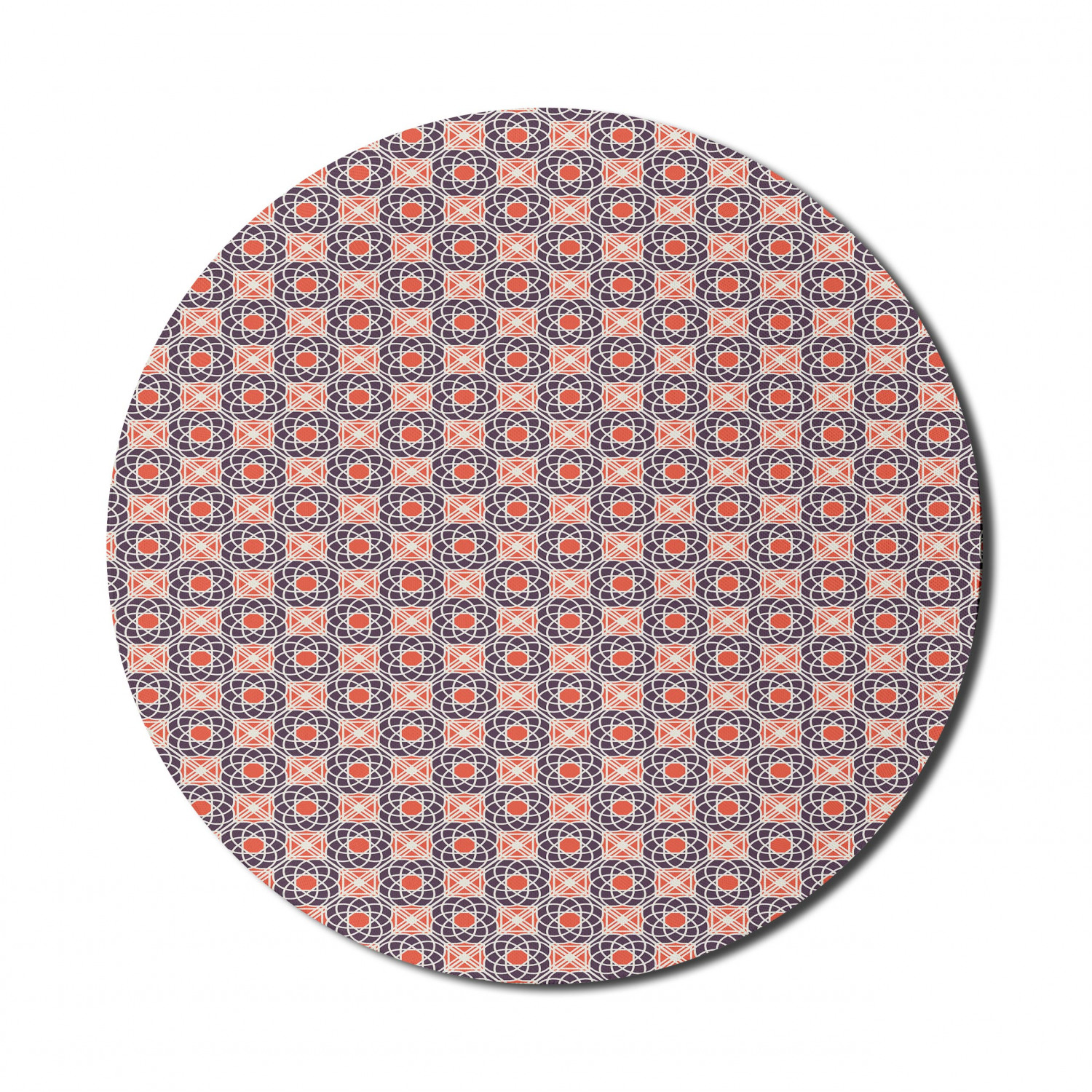 Ambesonne Geometric Theme Round Non-Slip Rubber Modern Gaming Mousepad, 8" - Picture 30 of 111