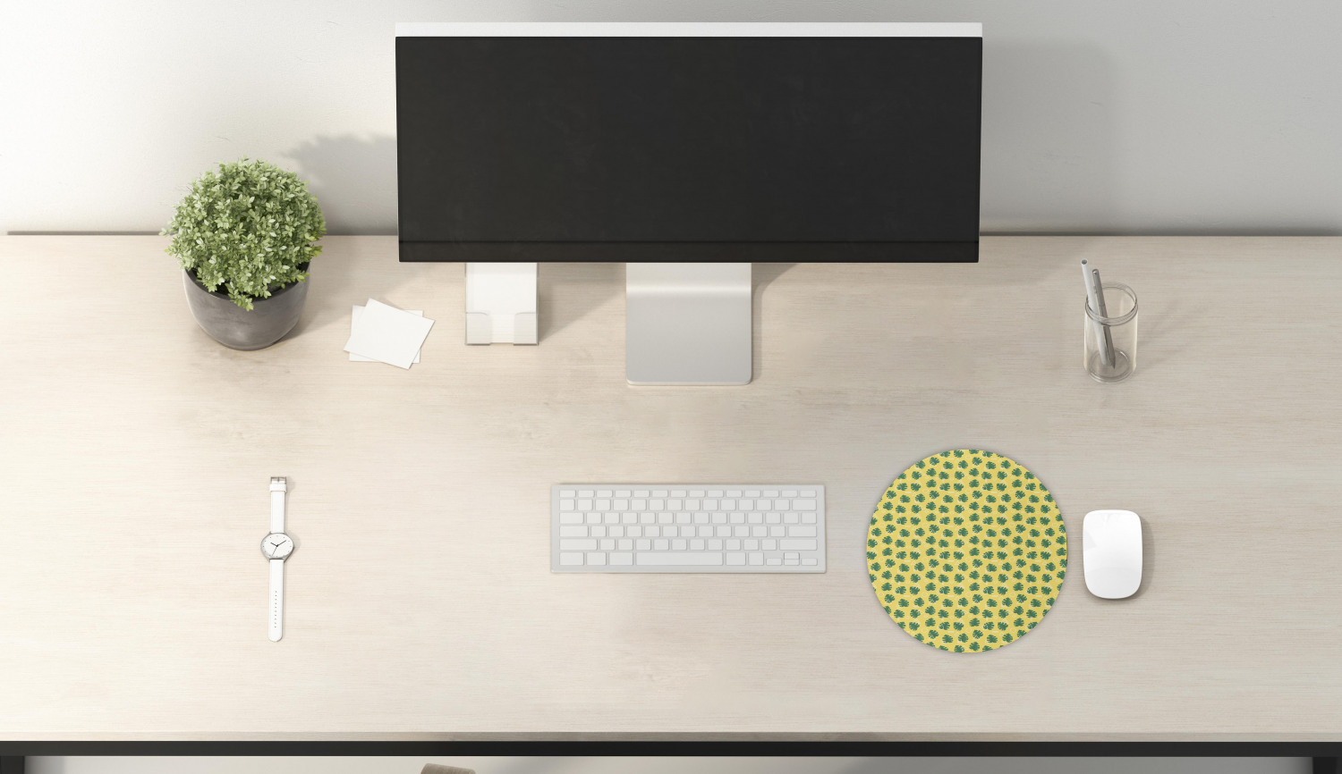 Ambesonne Geometric Theme Round Non-Slip Rubber Modern Gaming Mousepad, 8" - Picture 73 of 111