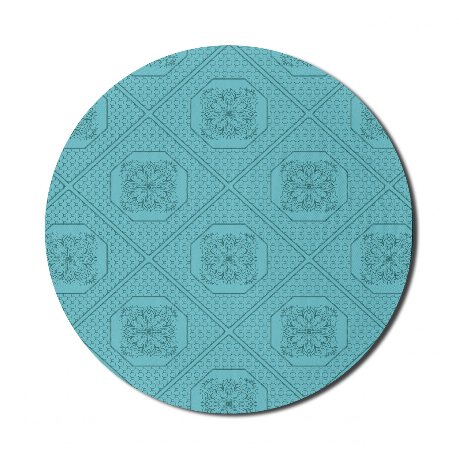 Ambesonne Geometric Theme Round Non-Slip Rubber Modern Gaming Mousepad, 8" - Picture 32 of 111