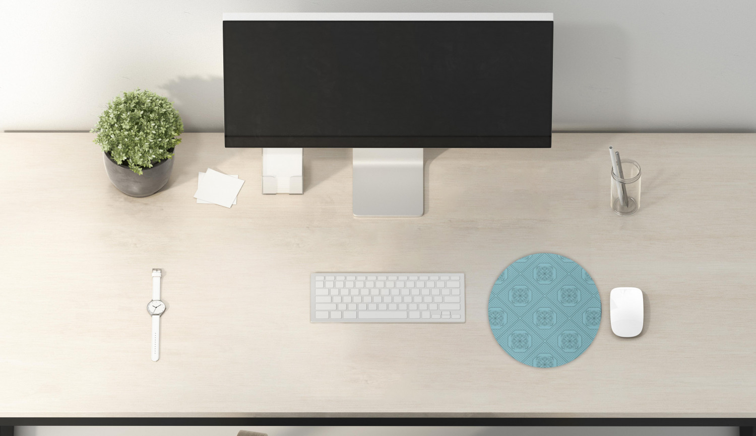 Ambesonne Geometric Theme Round Non-Slip Rubber Modern Gaming Mousepad, 8" - Picture 33 of 111