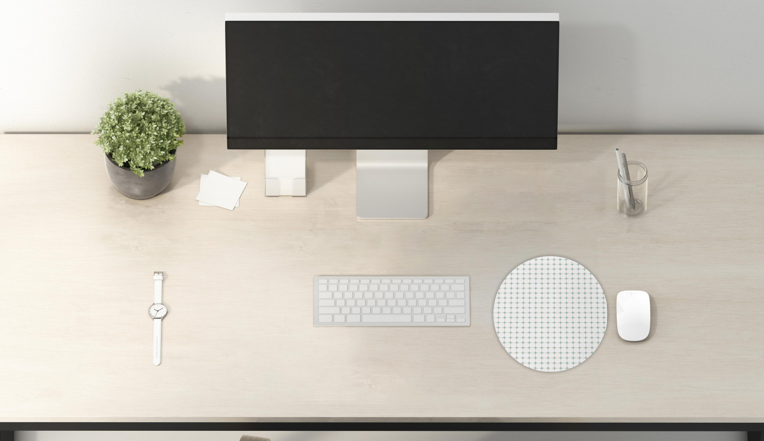 Ambesonne Geometric Theme Round Non-Slip Rubber Modern Gaming Mousepad, 8" - Picture 7 of 111