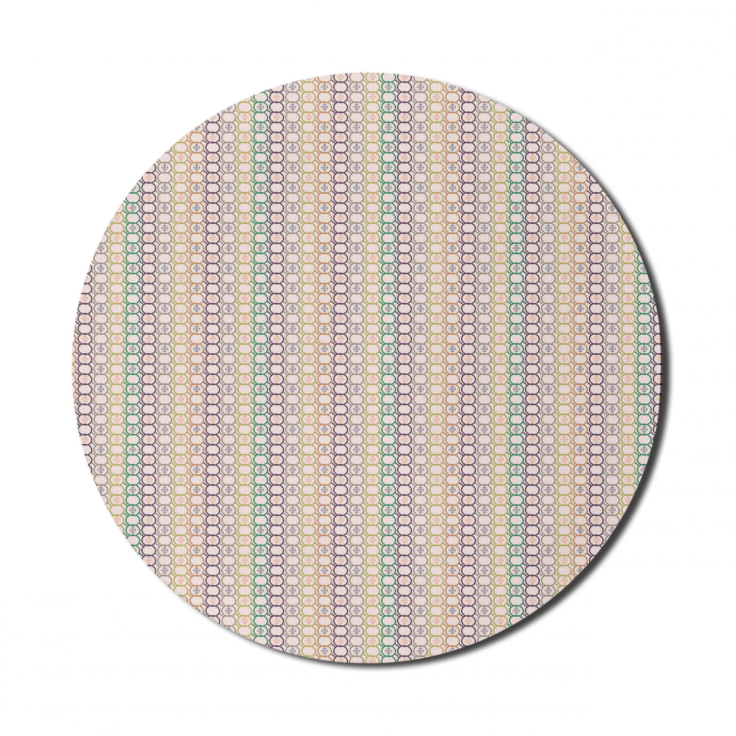 Ambesonne Geometric Theme Round Non-Slip Rubber Modern Gaming Mousepad, 8" - Picture 48 of 111