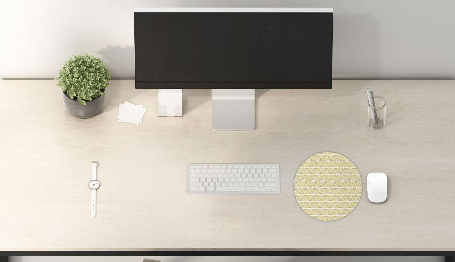 Ambesonne Geometric Theme Round Non-Slip Rubber Modern Gaming Mousepad, 8" - Picture 107 of 111