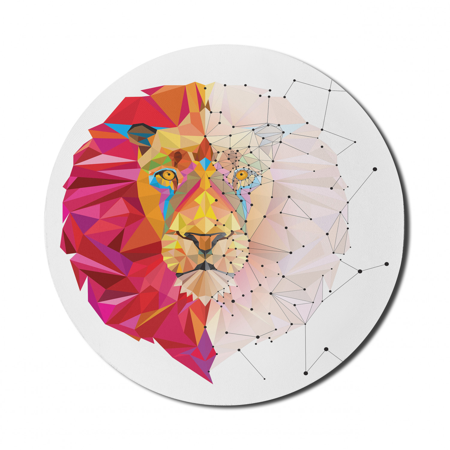 Ambesonne Geometric Theme Round Non-Slip Rubber Modern Gaming Mousepad, 8" - Picture 54 of 111
