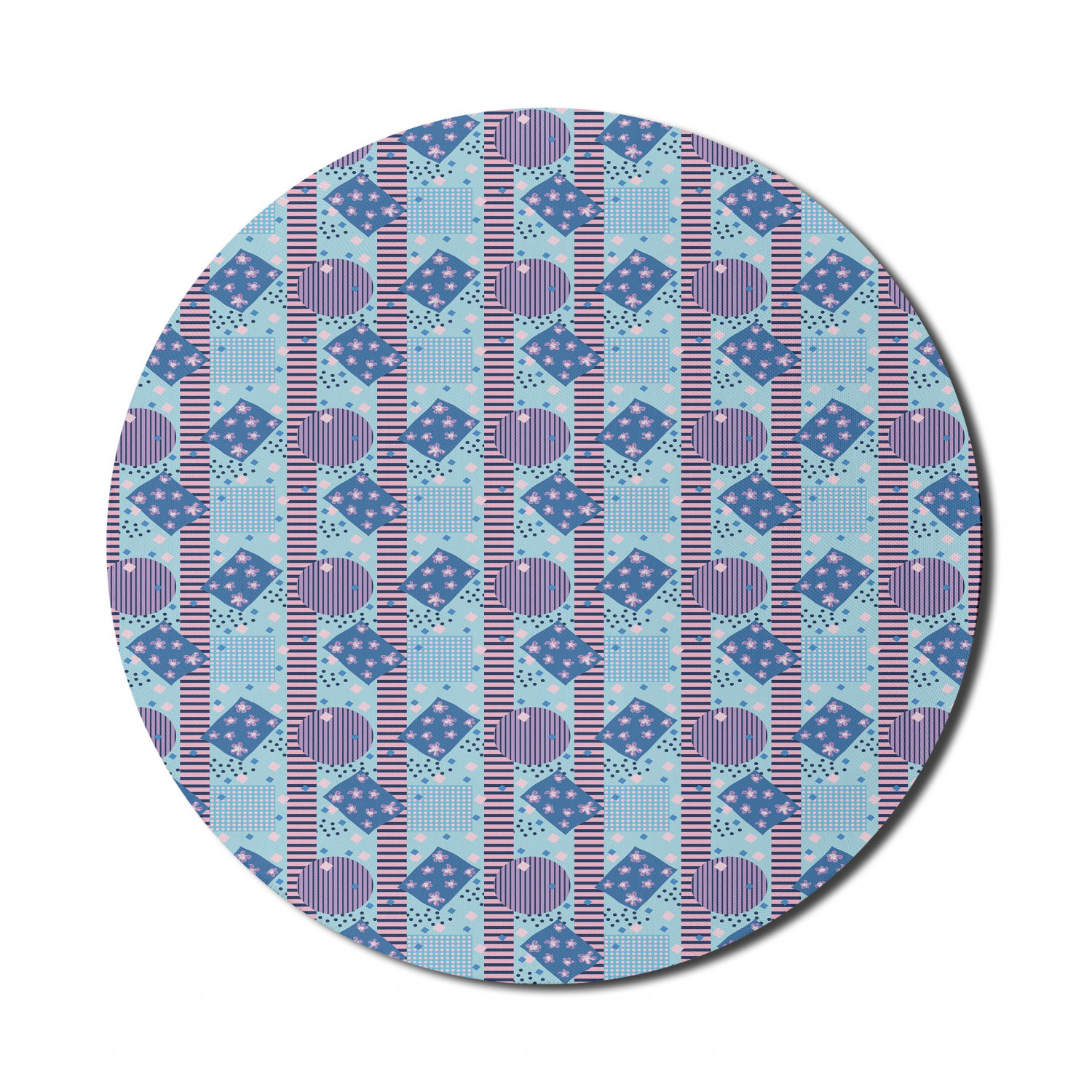Ambesonne Geometric Theme Round Non-Slip Rubber Modern Gaming Mousepad, 8" - Picture 80 of 111