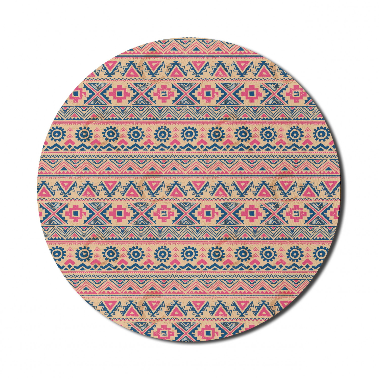 Ambesonne Geometric Theme Round Non-Slip Rubber Modern Gaming Mousepad, 8" - Picture 110 of 111