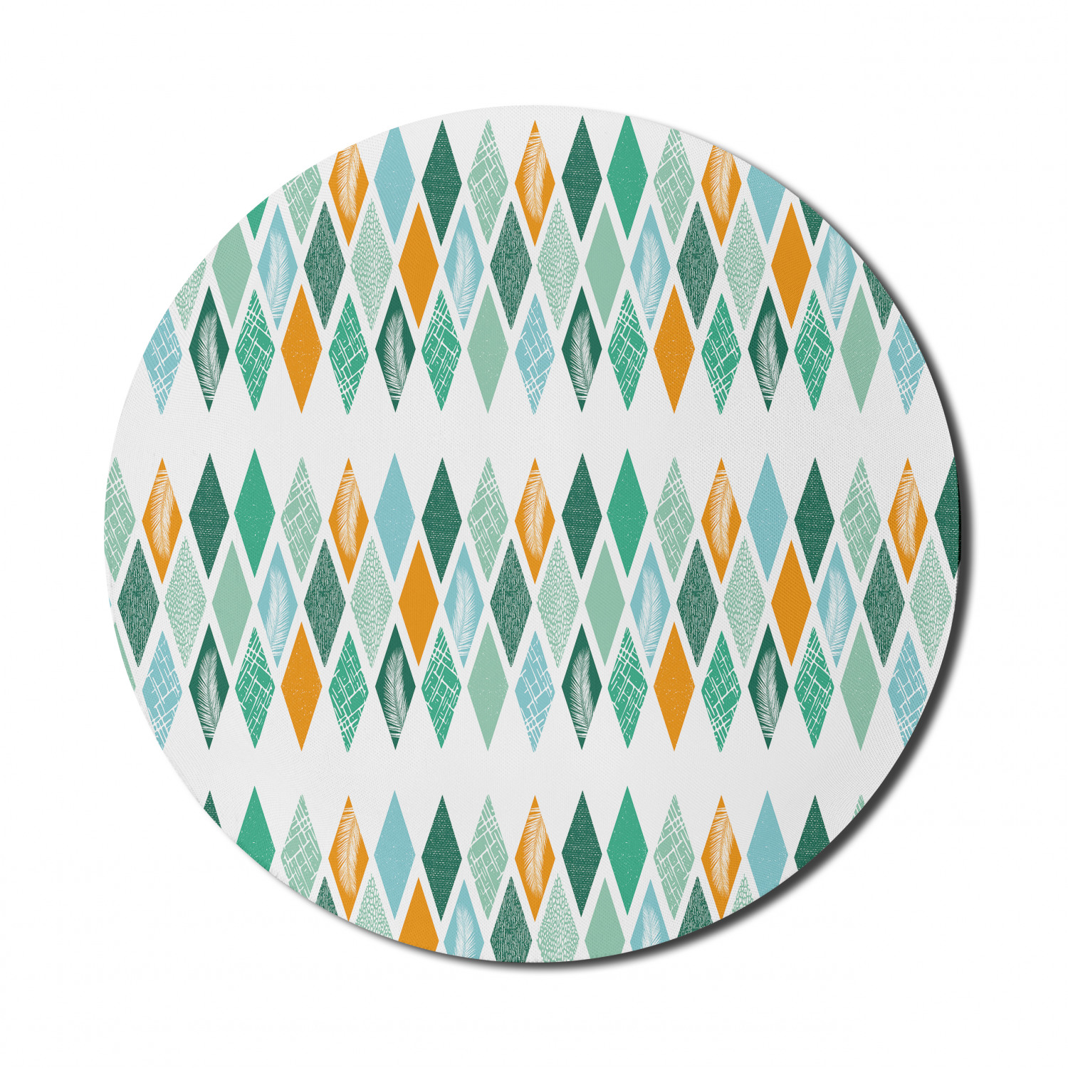 Ambesonne Geometric Theme Round Non-Slip Rubber Modern Gaming Mousepad, 8" - Picture 70 of 111