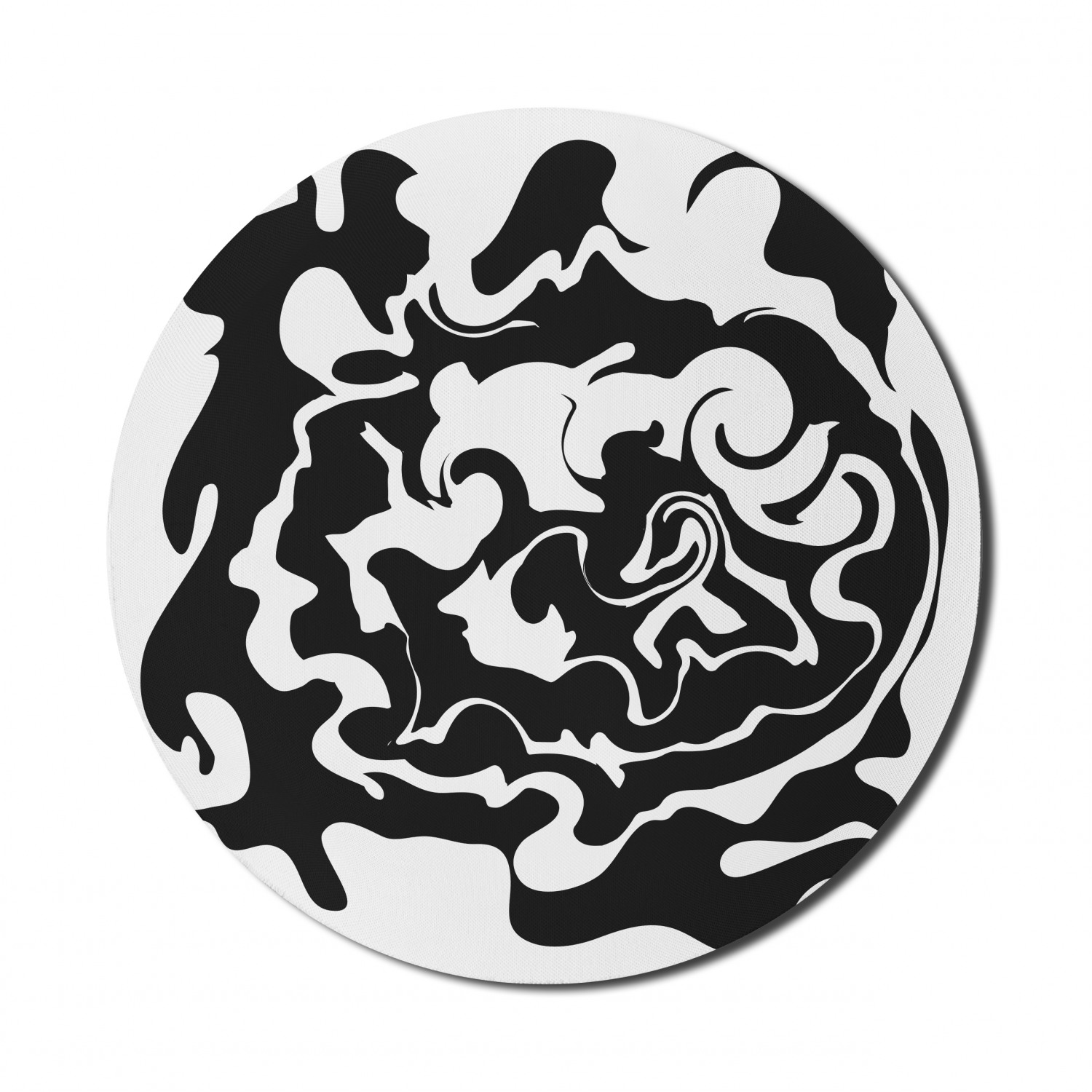Ambesonne Abstract Bloom Round Non-Slip Rubber Modern Gaming Mousepad, 8" - Picture 62 of 117
