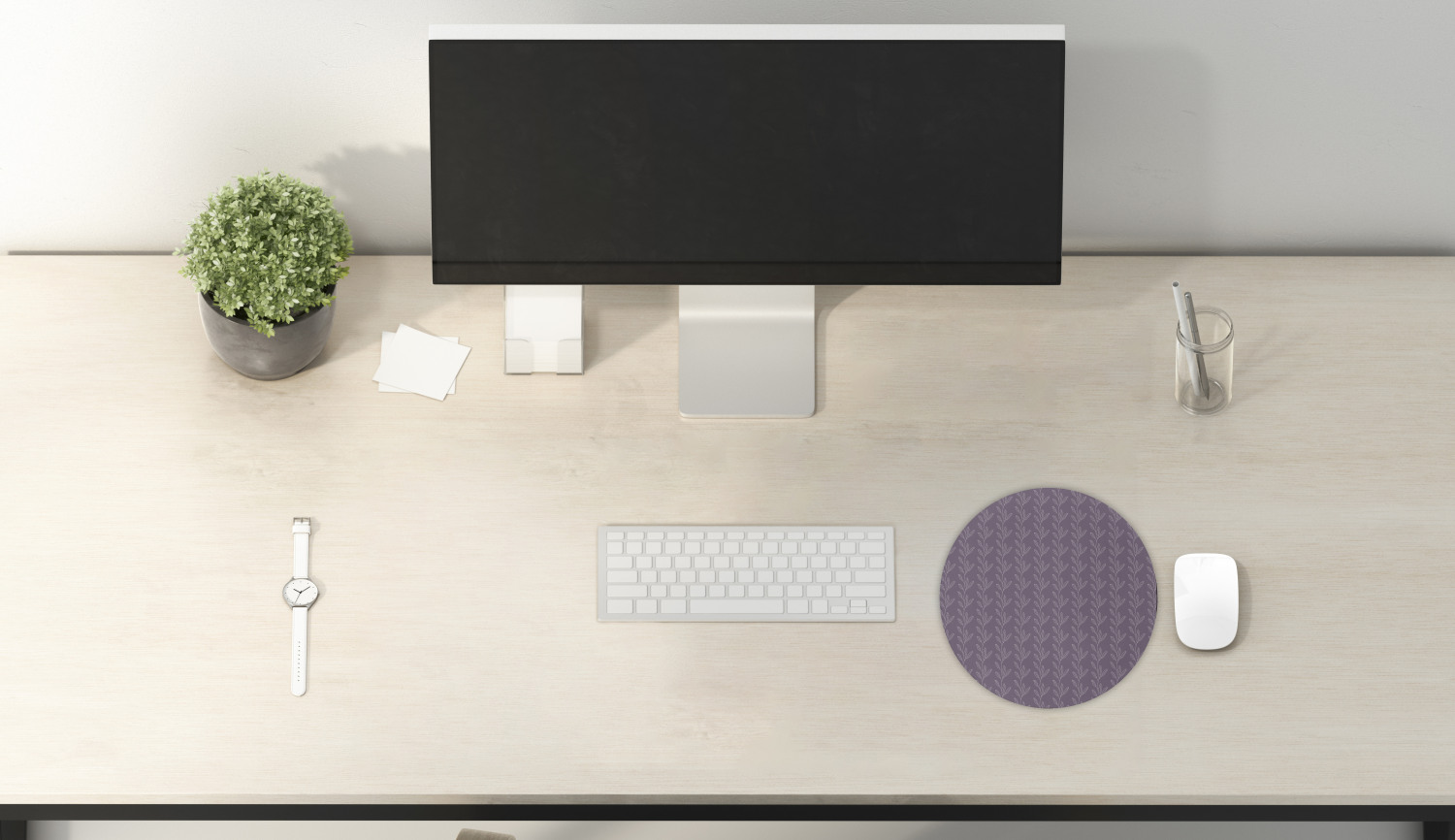 Ambesonne Abstract Bloom Round Non-Slip Rubber Modern Gaming Mousepad, 8" - Picture 59 of 117