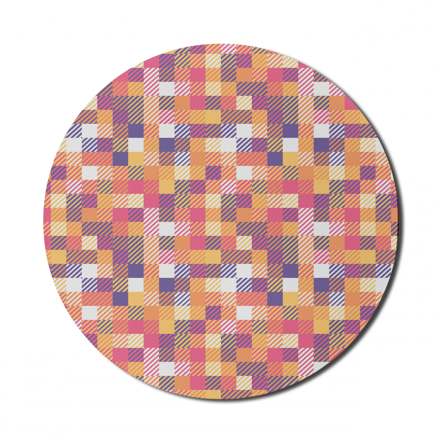Ambesonne Abstract Bloom Round Non-Slip Rubber Modern Gaming Mousepad, 8" - Picture 48 of 117