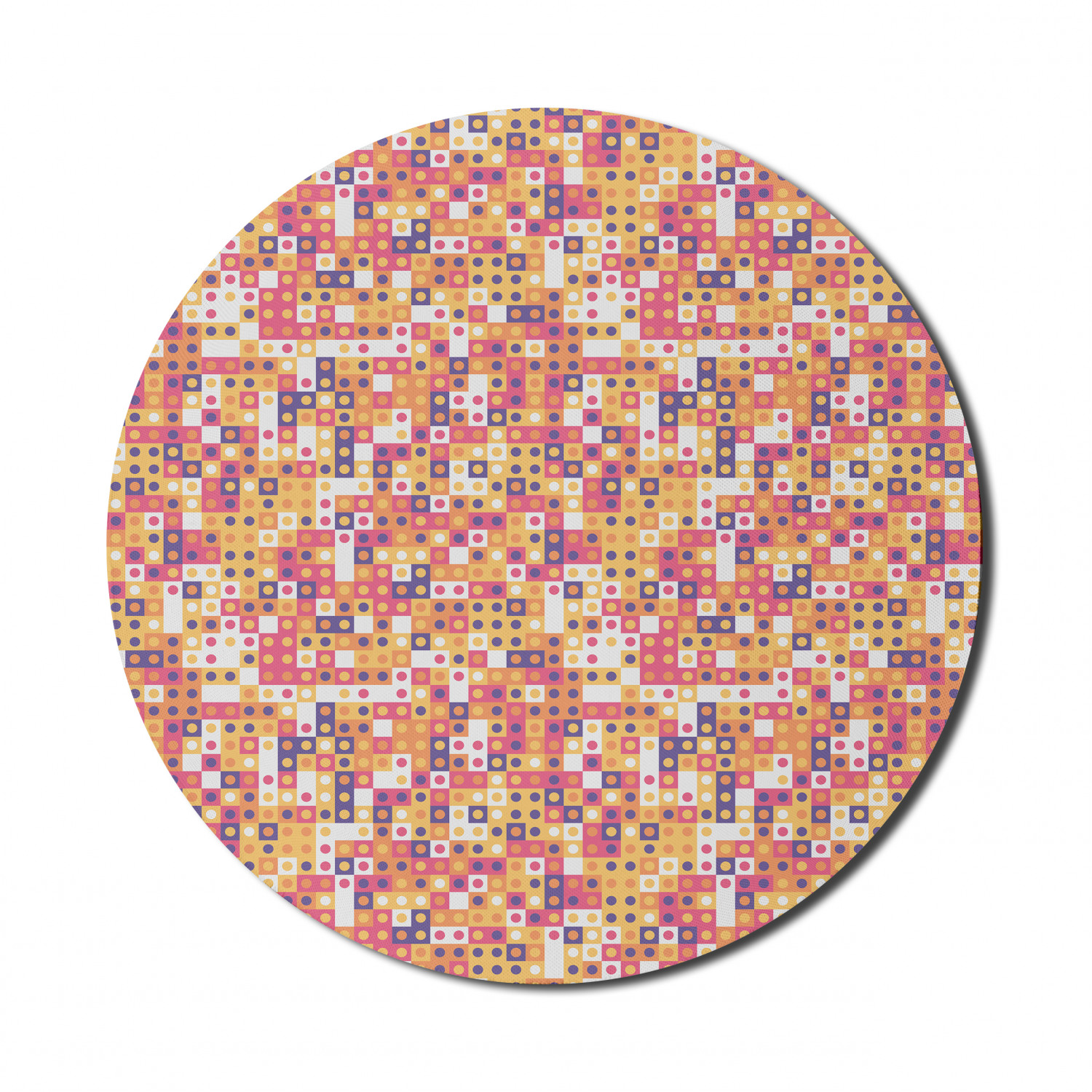 Ambesonne Abstract Bloom Round Non-Slip Rubber Modern Gaming Mousepad, 8" - Picture 100 of 117