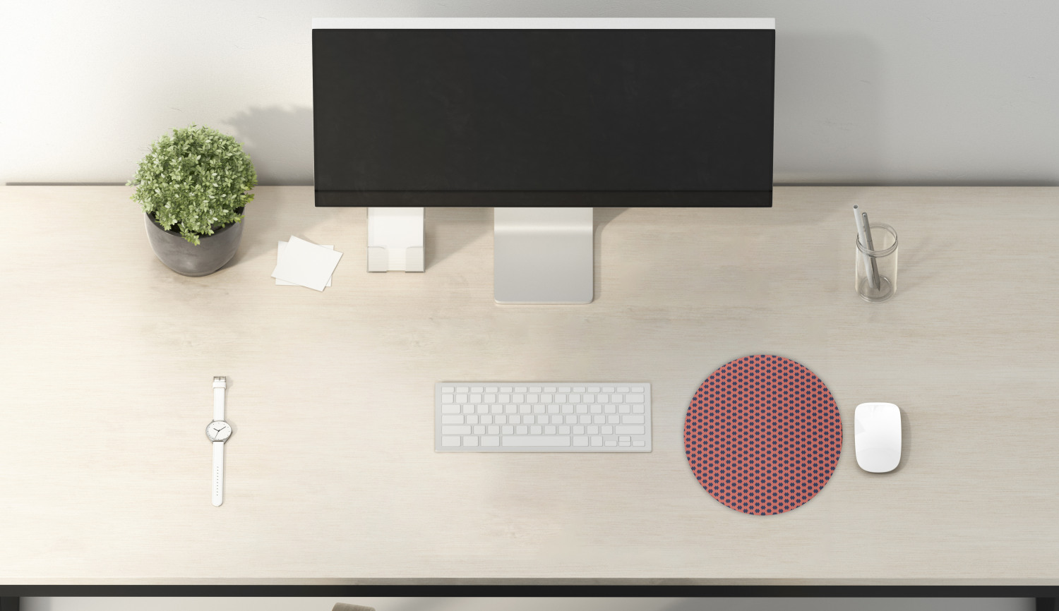 Ambesonne Abstract Bloom Round Non-Slip Rubber Modern Gaming Mousepad, 8" - Picture 97 of 117