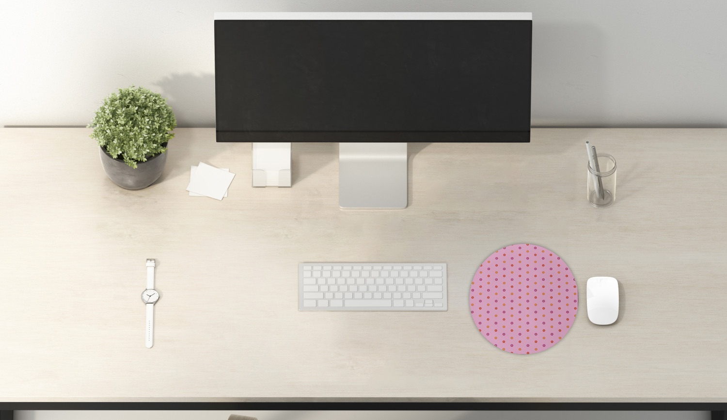 Ambesonne Abstract Bloom Round Non-Slip Rubber Modern Gaming Mousepad, 8" - Picture 19 of 117
