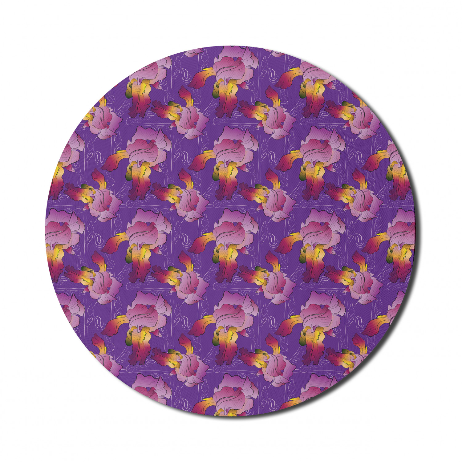 Ambesonne Abstract Bloom Round Non-Slip Rubber Modern Gaming Mousepad, 8" - Picture 26 of 117
