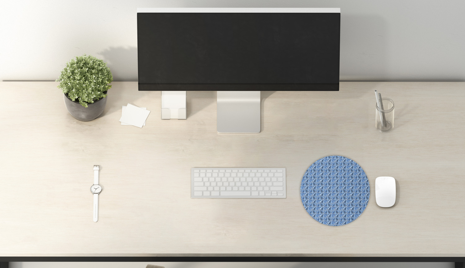 Ambesonne Abstract Bloom Round Non-Slip Rubber Modern Gaming Mousepad, 8" - Picture 7 of 117