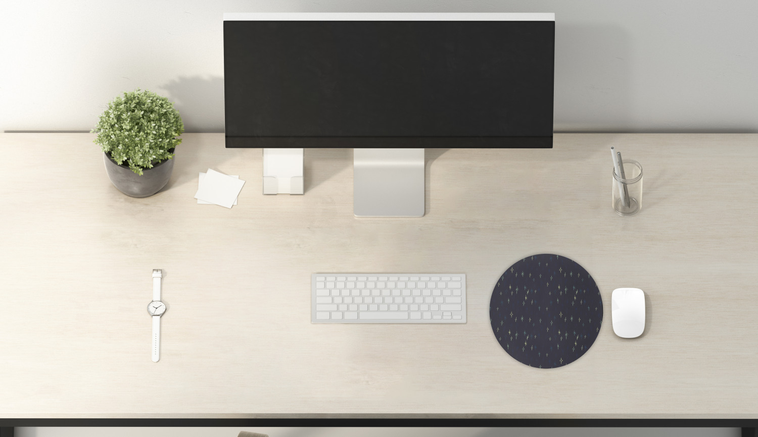 Ambesonne Abstract Bloom Round Non-Slip Rubber Modern Gaming Mousepad, 8" - Picture 91 of 117