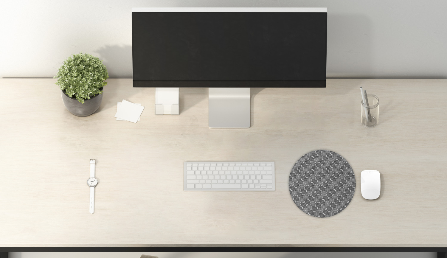 Ambesonne Abstract Bloom Round Non-Slip Rubber Modern Gaming Mousepad, 8" - Picture 89 of 117