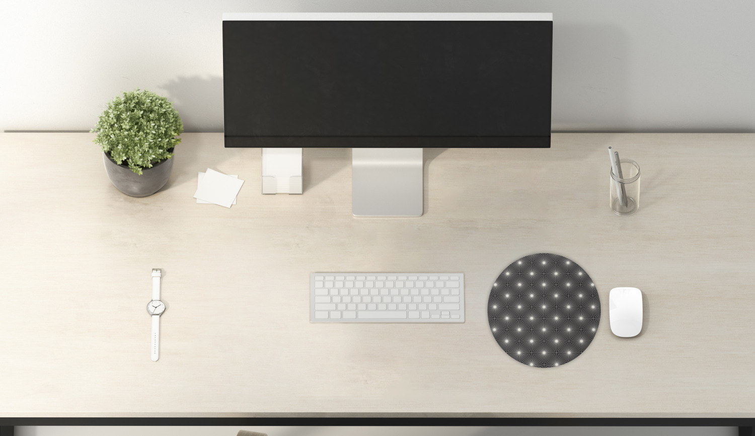Ambesonne Abstract Bloom Round Non-Slip Rubber Modern Gaming Mousepad, 8" - Picture 41 of 117