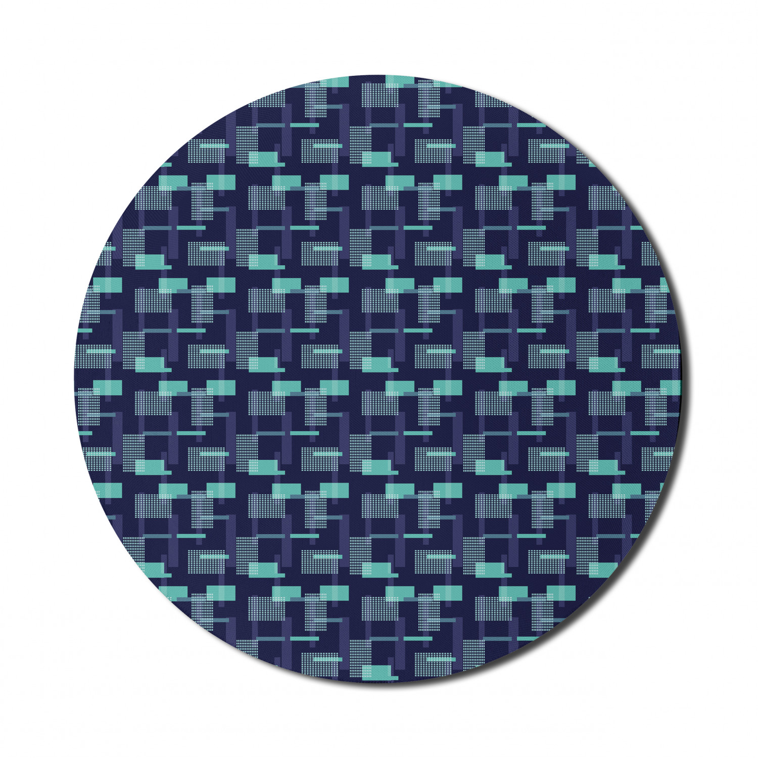 Ambesonne Geometry Theme Round Non-Slip Rubber Modern Gaming Mousepad, 8" - Picture 54 of 77