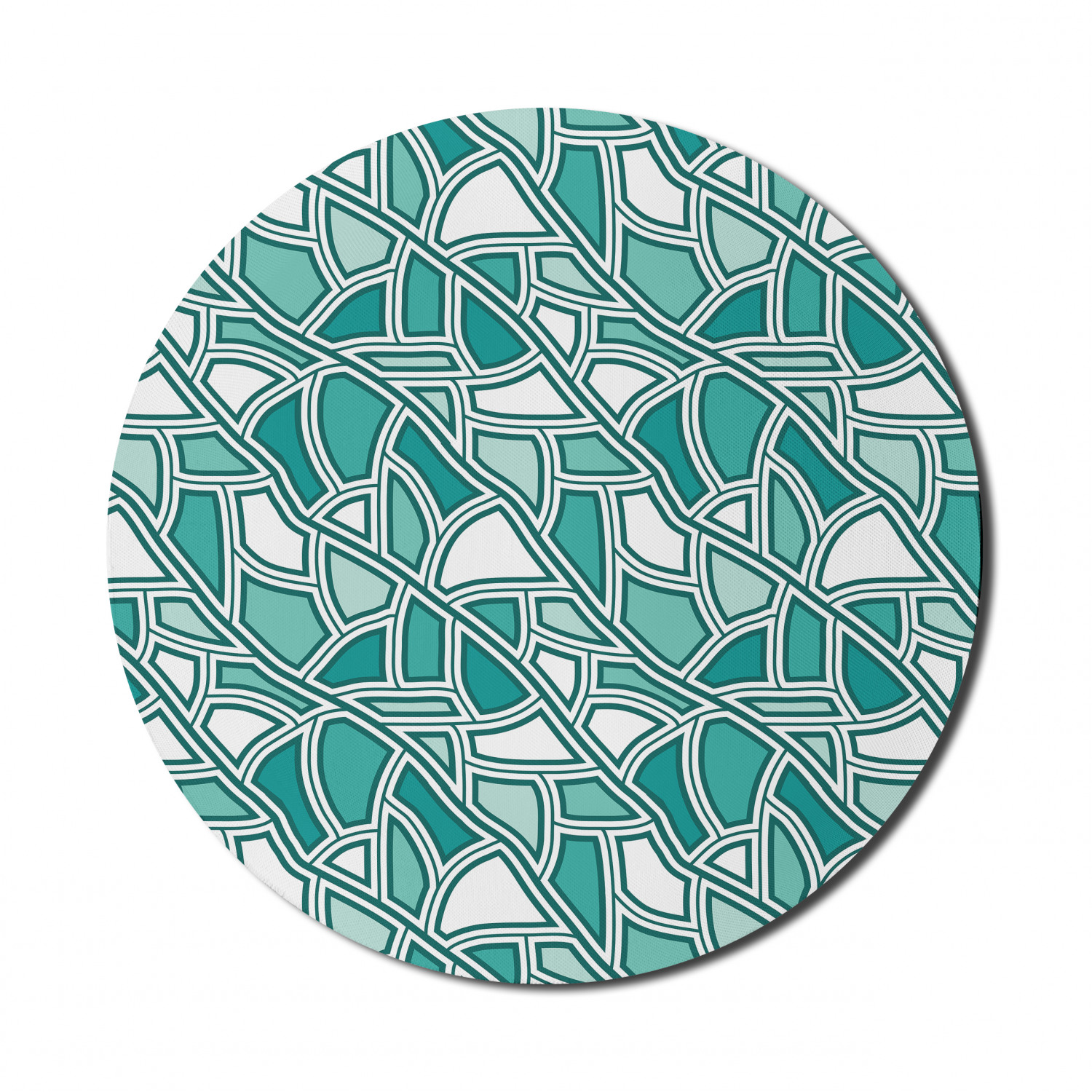 Ambesonne Geometry Theme Round Non-Slip Rubber Modern Gaming Mousepad, 8" - Picture 38 of 77