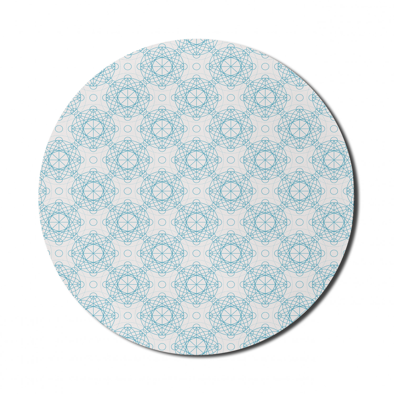 Ambesonne Geometry Theme Round Non-Slip Rubber Modern Gaming Mousepad, 8" - Picture 26 of 77