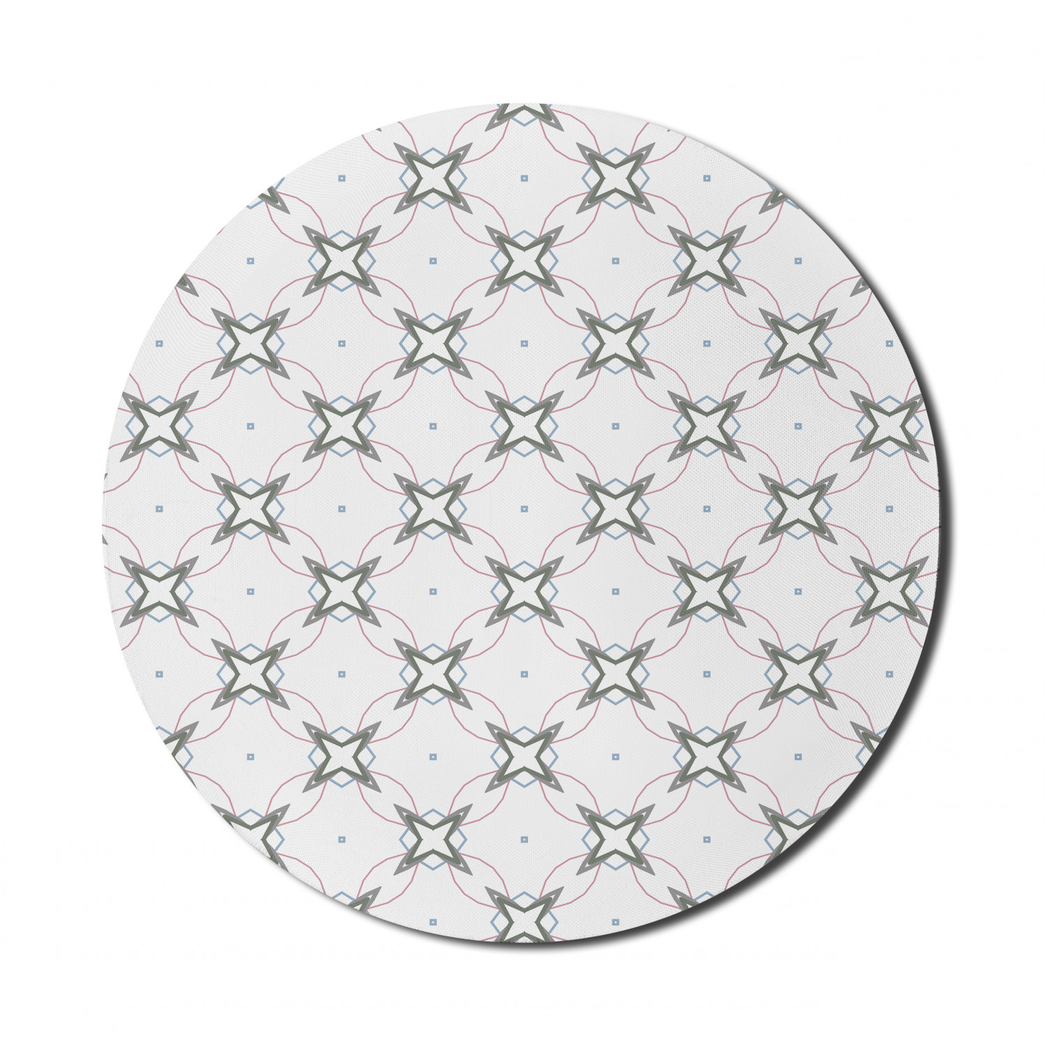 Ambesonne Geometry Theme Round Non-Slip Rubber Modern Gaming Mousepad, 8" - Picture 28 of 77