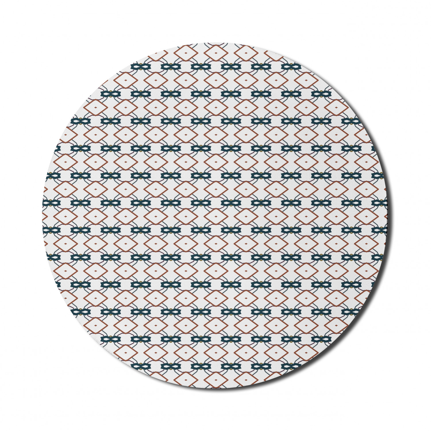 Ambesonne Geometry Theme Round Non-Slip Rubber Modern Gaming Mousepad, 8" - Picture 68 of 77