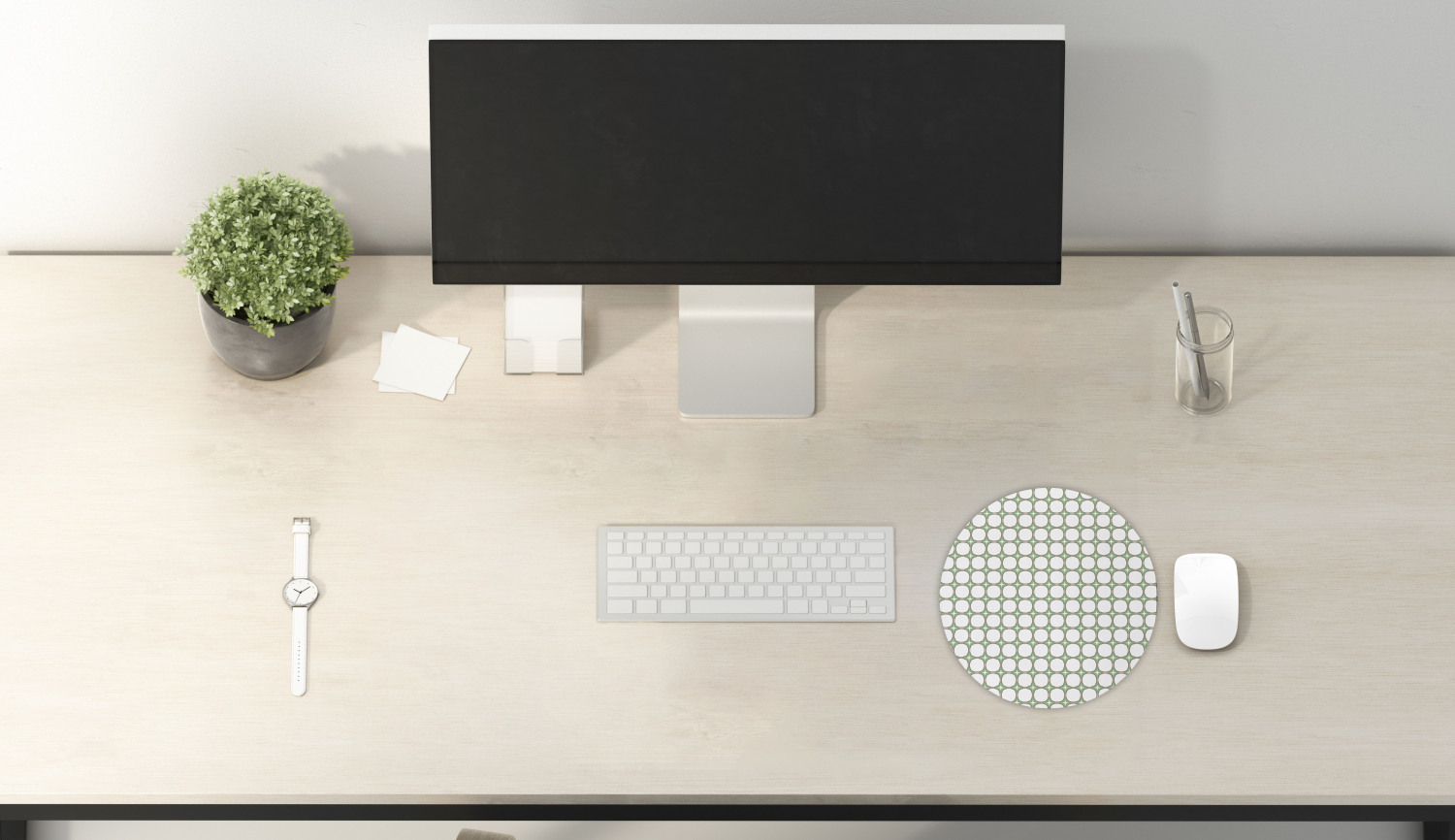 Ambesonne Geometry Theme Round Non-Slip Rubber Modern Gaming Mousepad, 8" - Picture 63 of 77