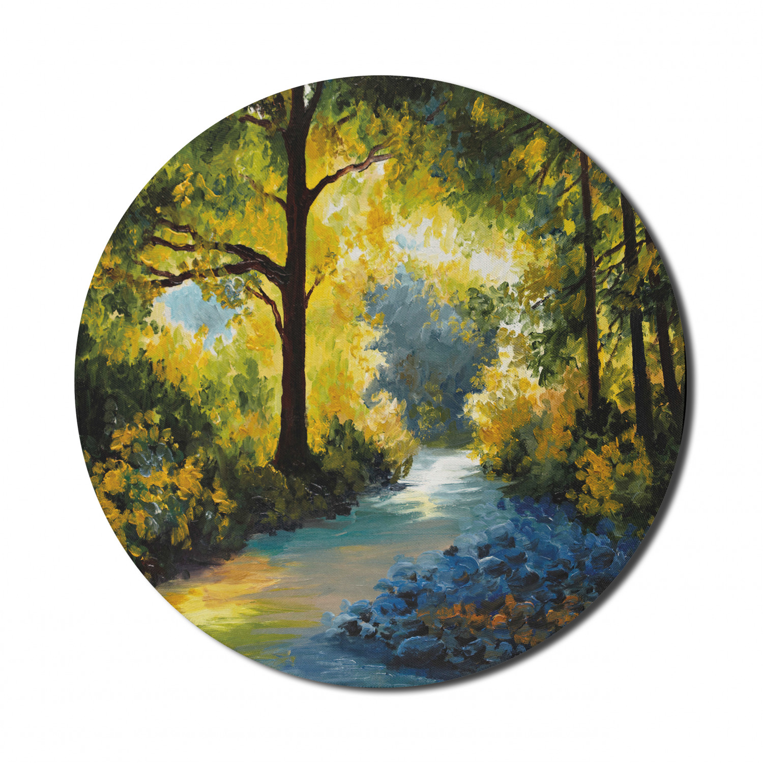 Ambesonne Green Print Round Non-Slip Rubber Modern Gaming Mousepad, 8" - Picture 62 of 123