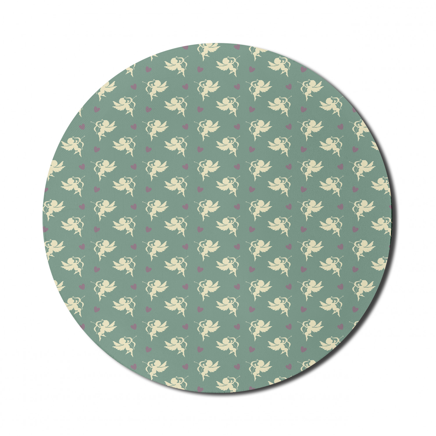 Ambesonne Green Print Round Non-Slip Rubber Modern Gaming Mousepad, 8" - Picture 46 of 123