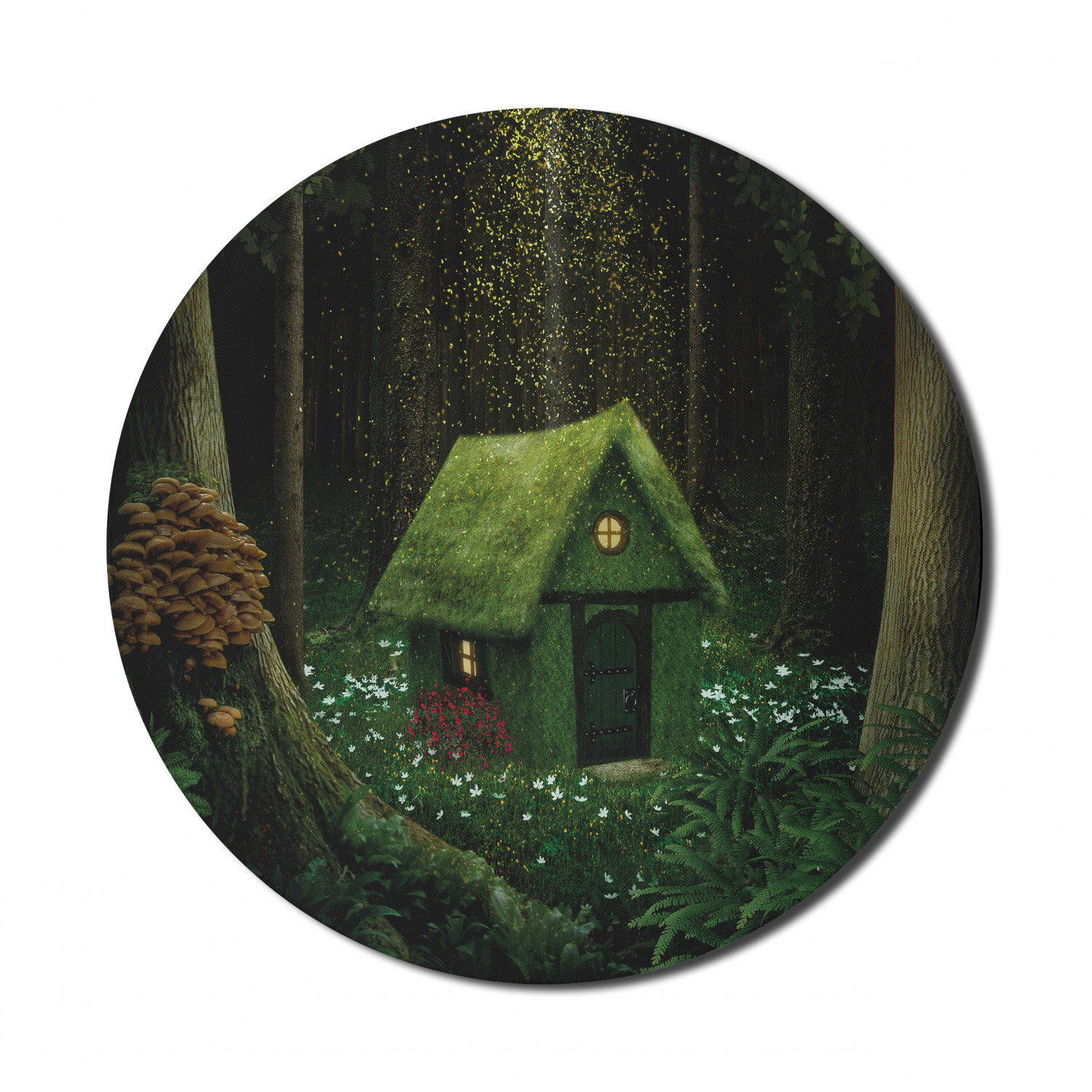 Ambesonne Green Print Round Non-Slip Rubber Modern Gaming Mousepad, 8" - Picture 94 of 123