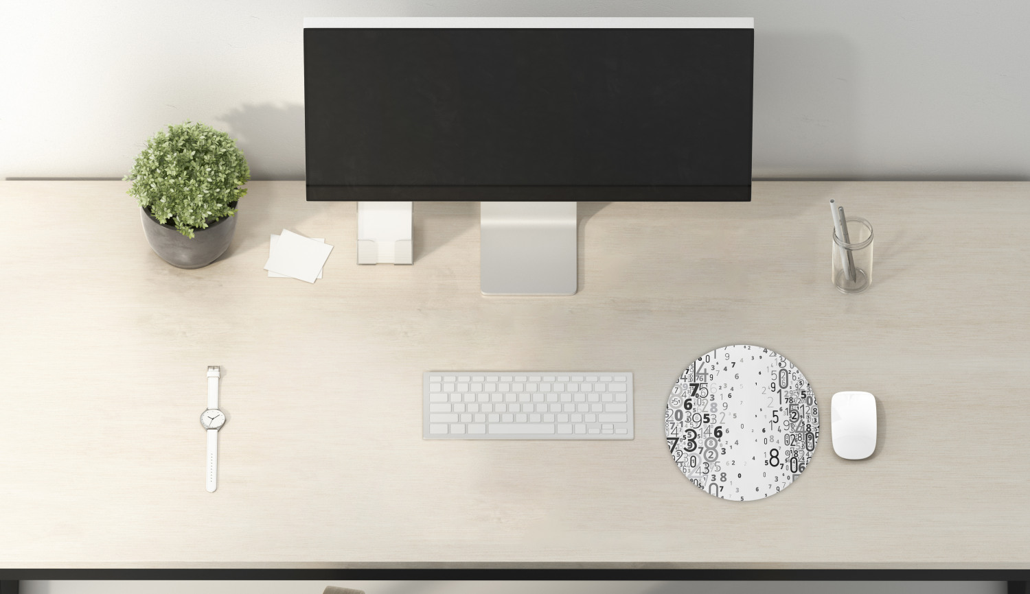 Ambesonne Modern Art Round Non-Slip Rubber Modern Gaming Mousepad, 8" - Afbeelding 79 van 123
