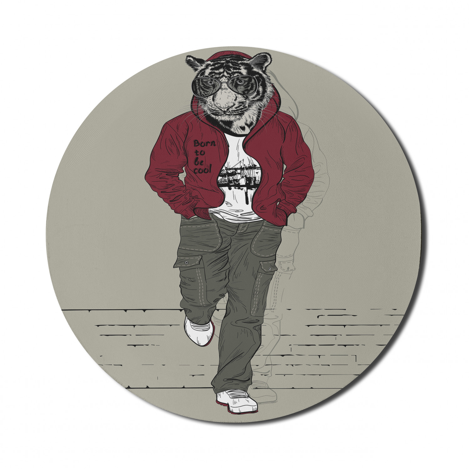 Ambesonne Modern Art Round Non-Slip Rubber Modern Gaming Mousepad, 8" - Afbeelding 72 van 123