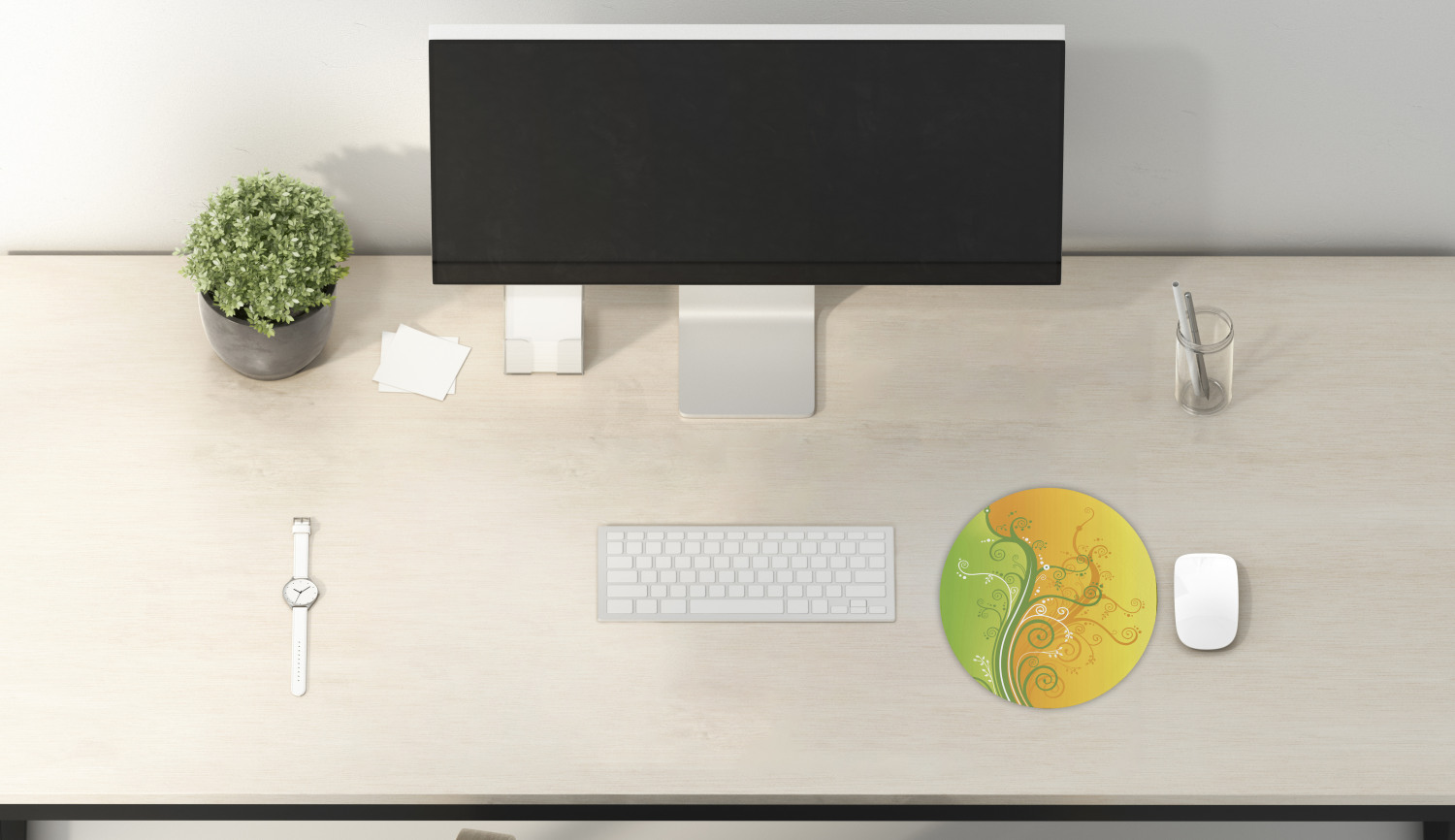 Ambesonne Modern Art Round Non-Slip Rubber Modern Gaming Mousepad, 8" - Afbeelding 45 van 123