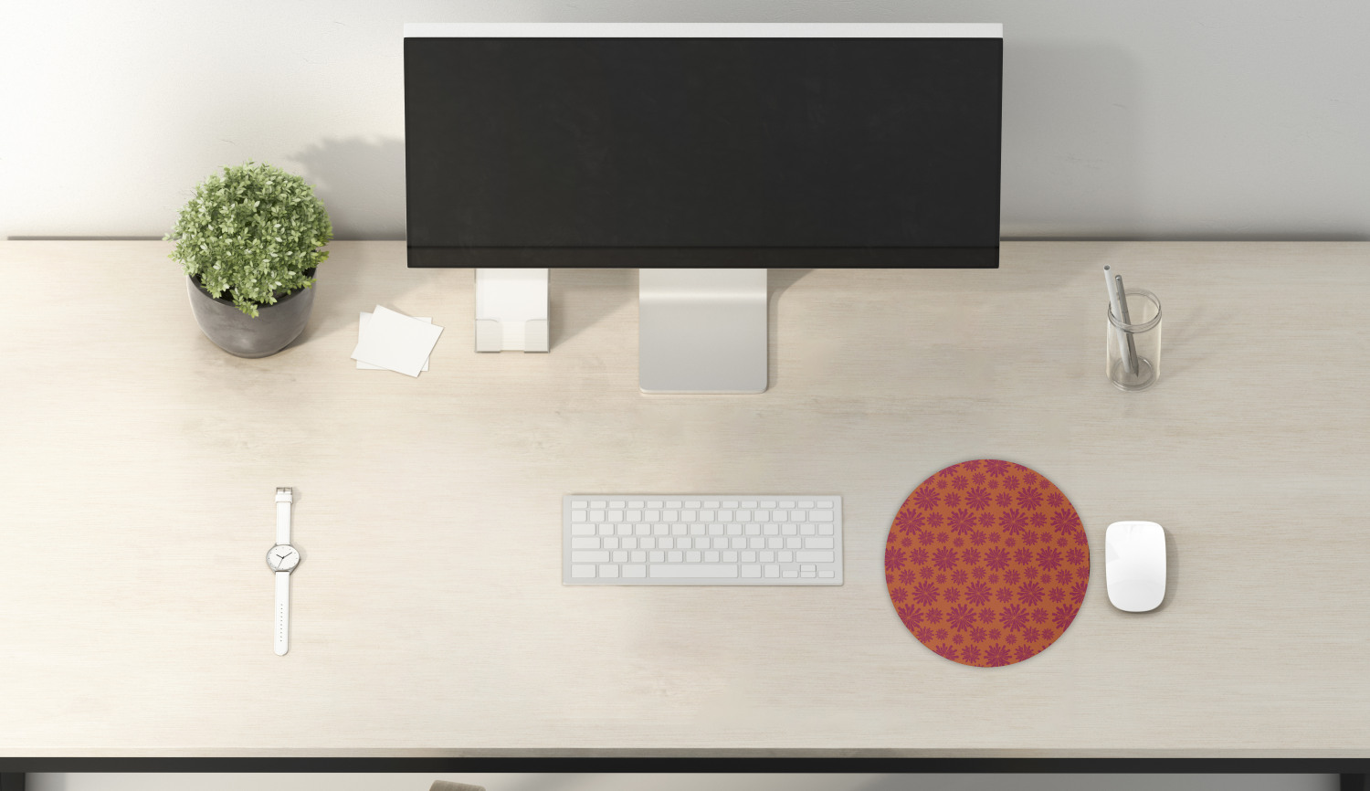 Ambesonne Modern Art Round Non-Slip Rubber Modern Gaming Mousepad, 8" - Afbeelding 15 van 123