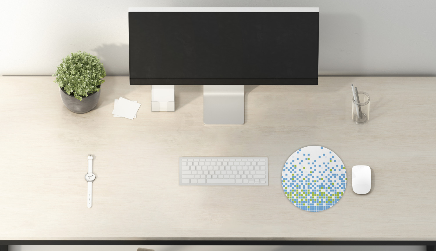 Ambesonne Modern Art Round Non-Slip Rubber Modern Gaming Mousepad, 8" - Afbeelding 81 van 123