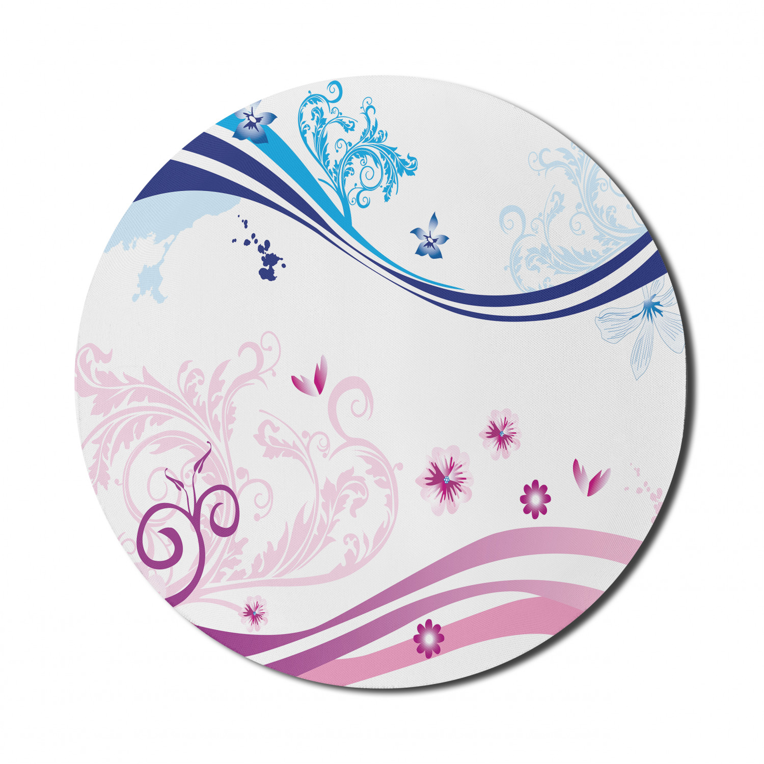 Ambesonne Modern Art Round Non-Slip Rubber Modern Gaming Mousepad, 8" - Afbeelding 66 van 123