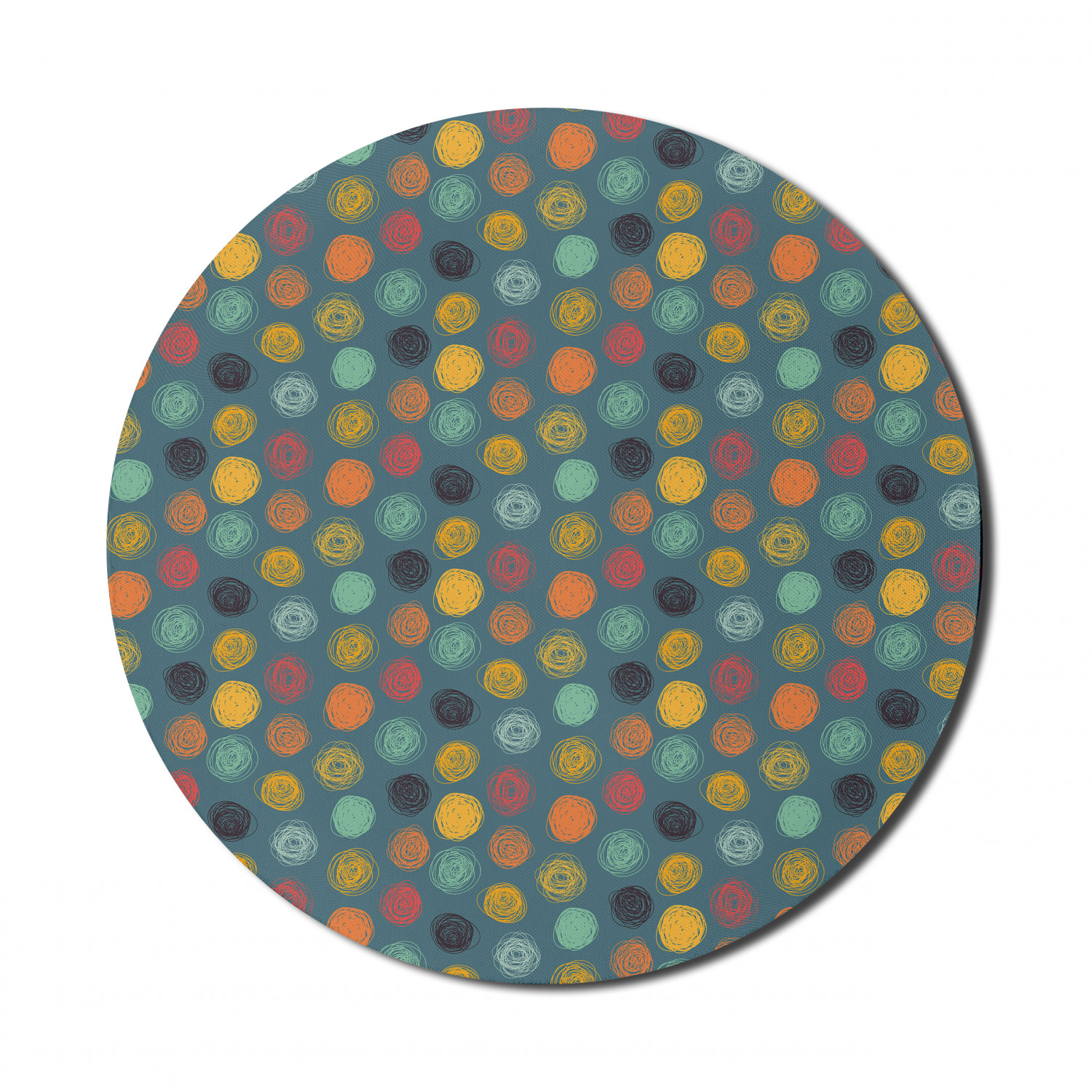 Ambesonne Green Print Round Non-Slip Rubber Modern Gaming Mousepad, 8" - Picture 18 of 123