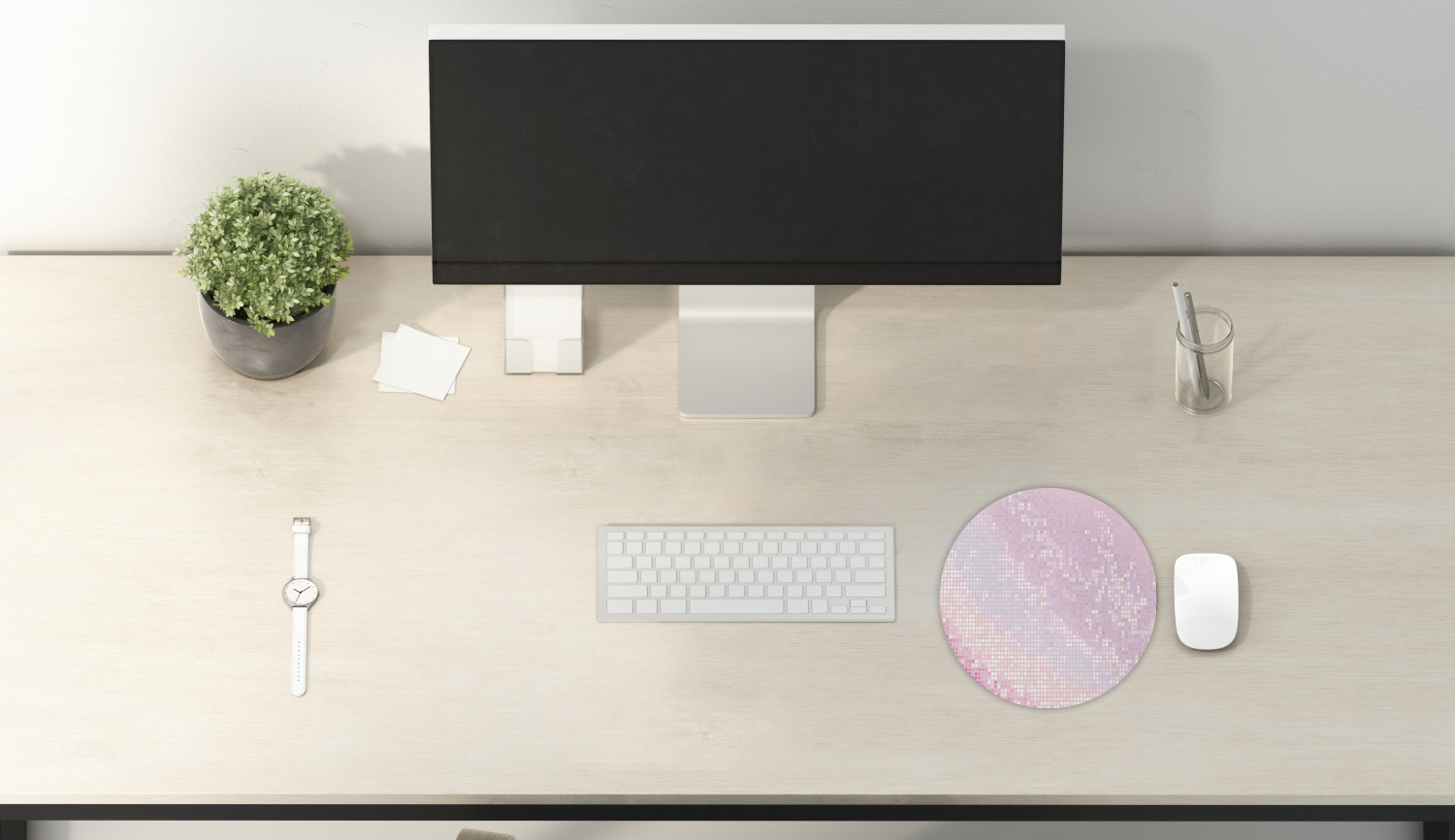 Ambesonne Modern Art Round Non-Slip Rubber Modern Gaming Mousepad, 8" - Afbeelding 9 van 123