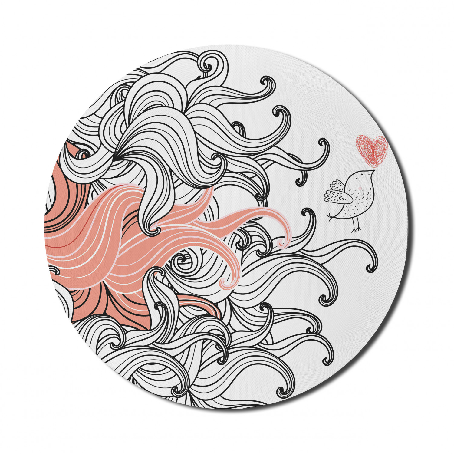 Ambesonne Modern Art Round Non-Slip Rubber Modern Gaming Mousepad, 8" - Afbeelding 58 van 123