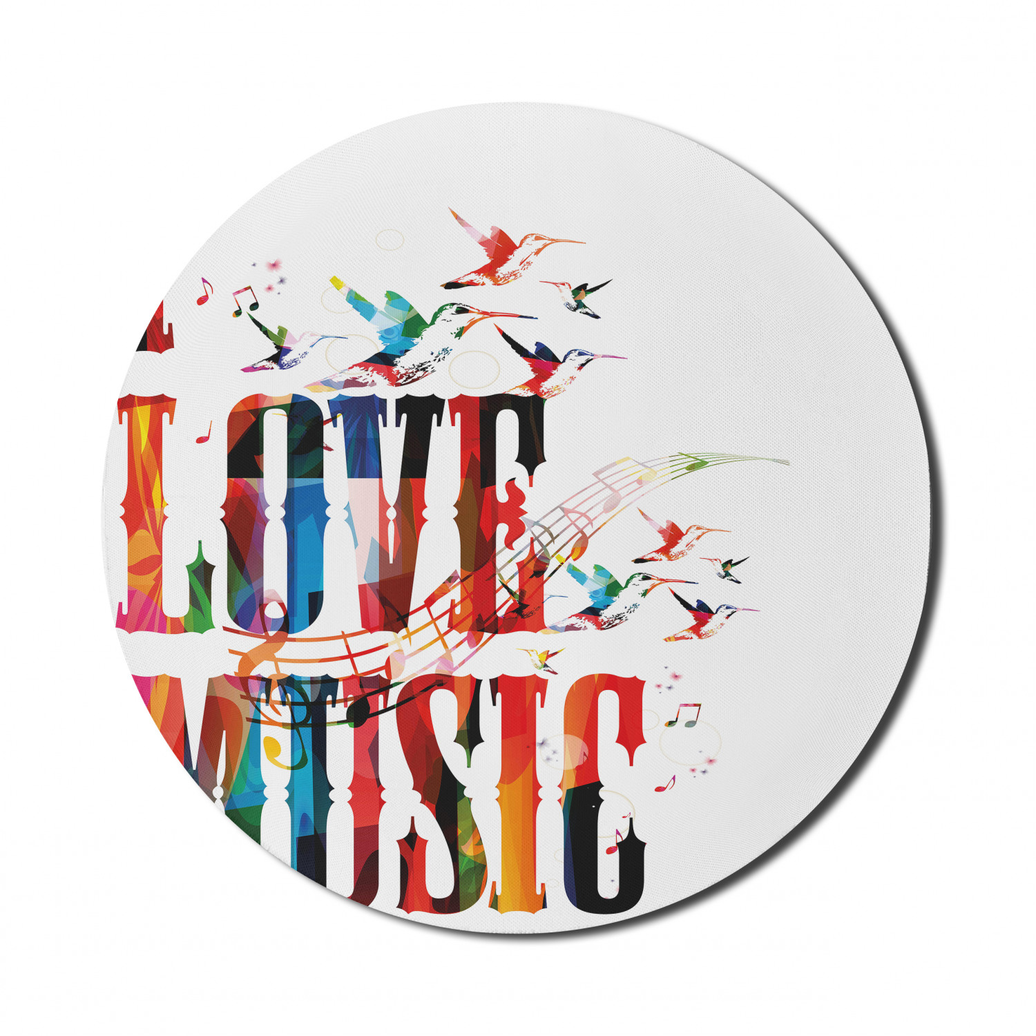 Ambesonne Modern Art Round Non-Slip Rubber Modern Gaming Mousepad, 8" - Afbeelding 84 van 123