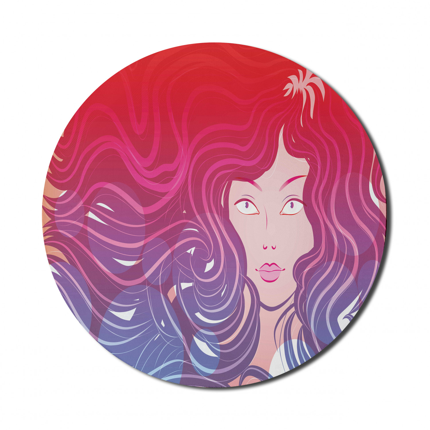 Ambesonne Modern Art Round Non-Slip Rubber Modern Gaming Mousepad, 8" - Afbeelding 74 van 123