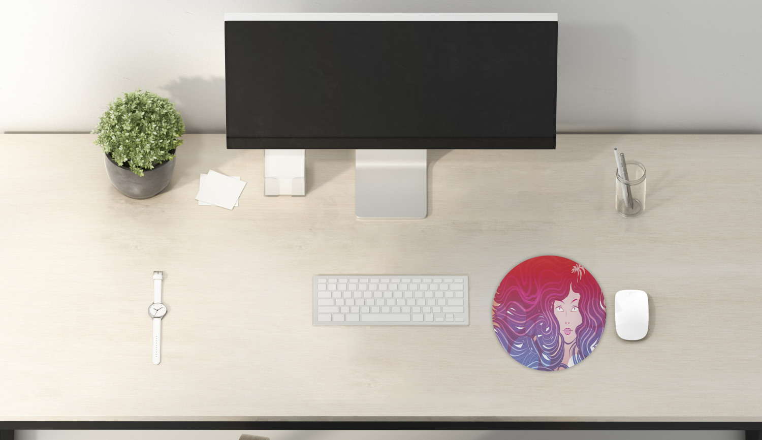 Ambesonne Modern Art Round Non-Slip Rubber Modern Gaming Mousepad, 8" - Afbeelding 75 van 123